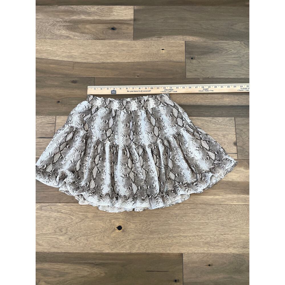 Shore Snake Print Skort Size M Tan Cream Brown Made in USA
